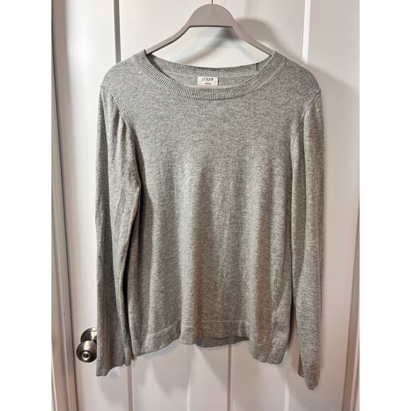 J. Crew Women’s Heather Wool Knit Crewneck Sweater Pullover Gray Size Large - Picture 3 of 11